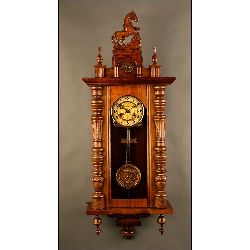 Antique Kienzle Wall Clock. Circa 1.826. Well preserved and working perfectly.