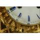 Gran Reloj Monumental Francés con Pareja de Candelabros de Bronce, Ca. 1.820. Funciona Perfectamente