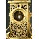 Large French Mantel Clock with Candelabra, 19th Century. Made in Bronze