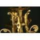 Large French Mantel Clock with Candelabra, 19th Century. Made in Bronze