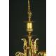 Large French Mantel Clock with Candelabra, 19th Century. Made in Bronze