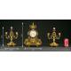 French Mantel Clock with Candelabra, Circa 1.870. Signed and Working.