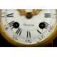 Reloj de Sobremesa Francés con Candelabros, Circa 1.870. Firmado y Funcionando