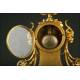 French Mantel Clock with Candelabra, Circa 1.870. Signed and Working.