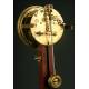 French Mantel Clock with Candelabra, Circa 1.870. Signed and Working.