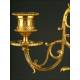 French Mantel Clock with Candelabra, Circa 1.870. Signed and Working.