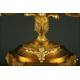 French Mantel Clock with Candelabra, Circa 1.870. Signed and Working.