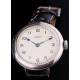 Attractive Silver Nielloed Wristwatch. Switzerland, C. 1910. Well Preserved and Functioning