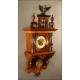 Carved Walnut Wall Clock, ca. 1890. In Perfect Working Condition