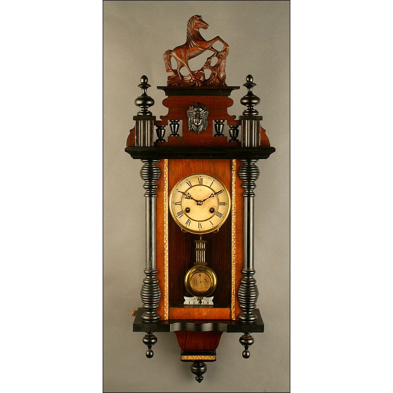 Original Reloj de Péndulo Junghans, ca. 1880-1890.