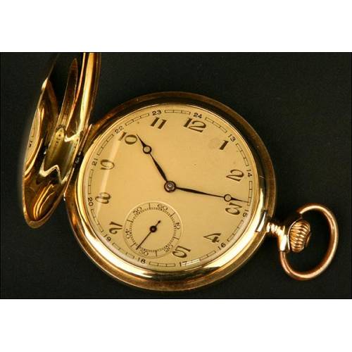 Reloj Saboneta, Suiza, Oro Macizo, Del Año 1900