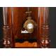 Precioso Reloj de Pared de Madera Fabricado en Alemania Circa 1890. Restaurado. Funciona Muy Bien