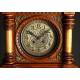 Imponente Reloj de Pared Kienzle Fabricado en Alemania en 1900. Caoba, Haya y limoncillo. En Perfecto Estado