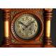 Imponente Reloj de Pared Kienzle Fabricado en Alemania en 1900. Caoba, Haya y limoncillo. En Perfecto Estado