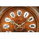 Reloj de Pared con Termómetro y Barómetro. Francia, S. XIX. En Madera Maciza y Funcionando