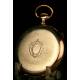 Elegant Longines Solid Silver Pocket Watch, Ca. 1910. Works Perfectly