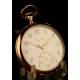 Elegant Longines Solid Silver Pocket Watch, Ca. 1910. Works Perfectly