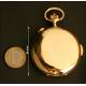 Beautiful 18K Solid Gold Pocket Watch with Chronometer and Chime. Circa 1910