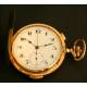 Beautiful 18K Solid Gold Pocket Watch with Chronometer and Chime. Circa 1910