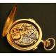 Beautiful 18K Solid Gold Pocket Watch with Chronometer and Chime. Circa 1910