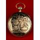 Omega silver nielloed pocket watch, 1920-1930. Working.