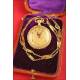 French 18kt gold pendant watch.