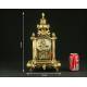 Beautiful French Bronze Mantel Clock. Year 1.880. Perfect Condition