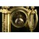 Beautiful French Bronze Mantel Clock. Year 1.880. Perfect Condition