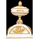 Beautiful antique mantel clock in marble and bronze. France, Circa 1870