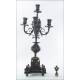 Impressive Pendulum Clock with Pair of Candelabra. France, 19th Century