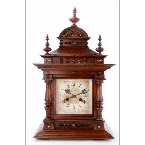 Elegant Junghans Mantel Clock with Solid Wood Case. Germany, 19th Century