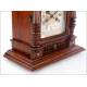 Elegant Junghans Mantel Clock with Solid Wood Case. Germany, 19th Century