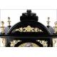 Spectacular Ebony and Bronze Bracket Clock with Triple Sounder. England, XIX Century
