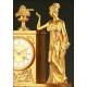 Mantel Clock, Gilt Bronze, France, Circa 1875.