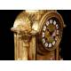 Antique French Mantel Clock in Gilt Bronze. S.XIX.