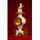 Decorative Baroque Pendulum Mantel Clock in Metal and Bronze. S.XIX.