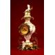 Decorative Baroque Pendulum Mantel Clock in Metal and Bronze. S.XIX.