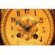 Decorativo Reloj de Péndulo de Sobremesa estilo Barroco en Metal y Bronce. S.XIX.