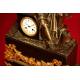 Gran Reloj Monumental Francés de Mármol y Bronce. Último Tercio del S. XIX. Funcionando