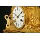 Precious French Clock in Gilded Bronze. 1st Half s. XIX. Well preserved and working