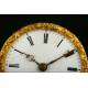 Precious French Clock in Gilded Bronze. 1st Half s. XIX. Well preserved and working