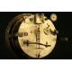 Precioso Reloj Francés de Bronce Dorado. 1ª Mitad s. XIX. Bien Conservado y Funcionando
