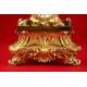 Decorative Mantel Clock in Gilded Bronze. Second half s. XIX.