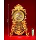 Magnífico Reloj de Sobremesa en Bronce Bicolor, Patinado y Dorado al Mercurio, ca. 1830. Funcionando