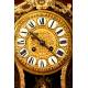 Impressive Boulle Mantel Clock in Tortoiseshell, S.XIX.