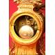 Precioso Reloj de Sobremesa Francés en Calamina y Mármol con Decorativa Guarnición. 1870