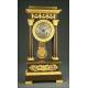 Elegant French Portico Clock in Gilt Bronze, ca. 1860.