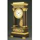 Elegant French Portico Clock in Gilt Bronze, ca. 1860.