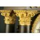 Elegant French Portico Clock in Gilt Bronze, ca. 1860.