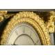 Elegant French Portico Clock in Gilt Bronze, ca. 1860.